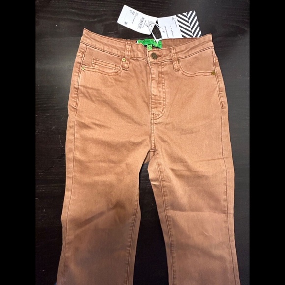 Sandrine Rose x Free People Super Flare Denim Jeans Burnt Size 28 - NWT - Picture 4 of 16